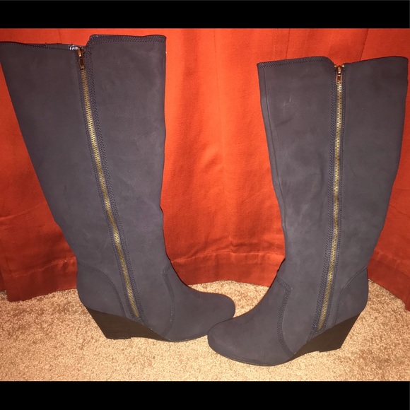 Fergalicious Shoes - Fergalicious Blue Suede Boots